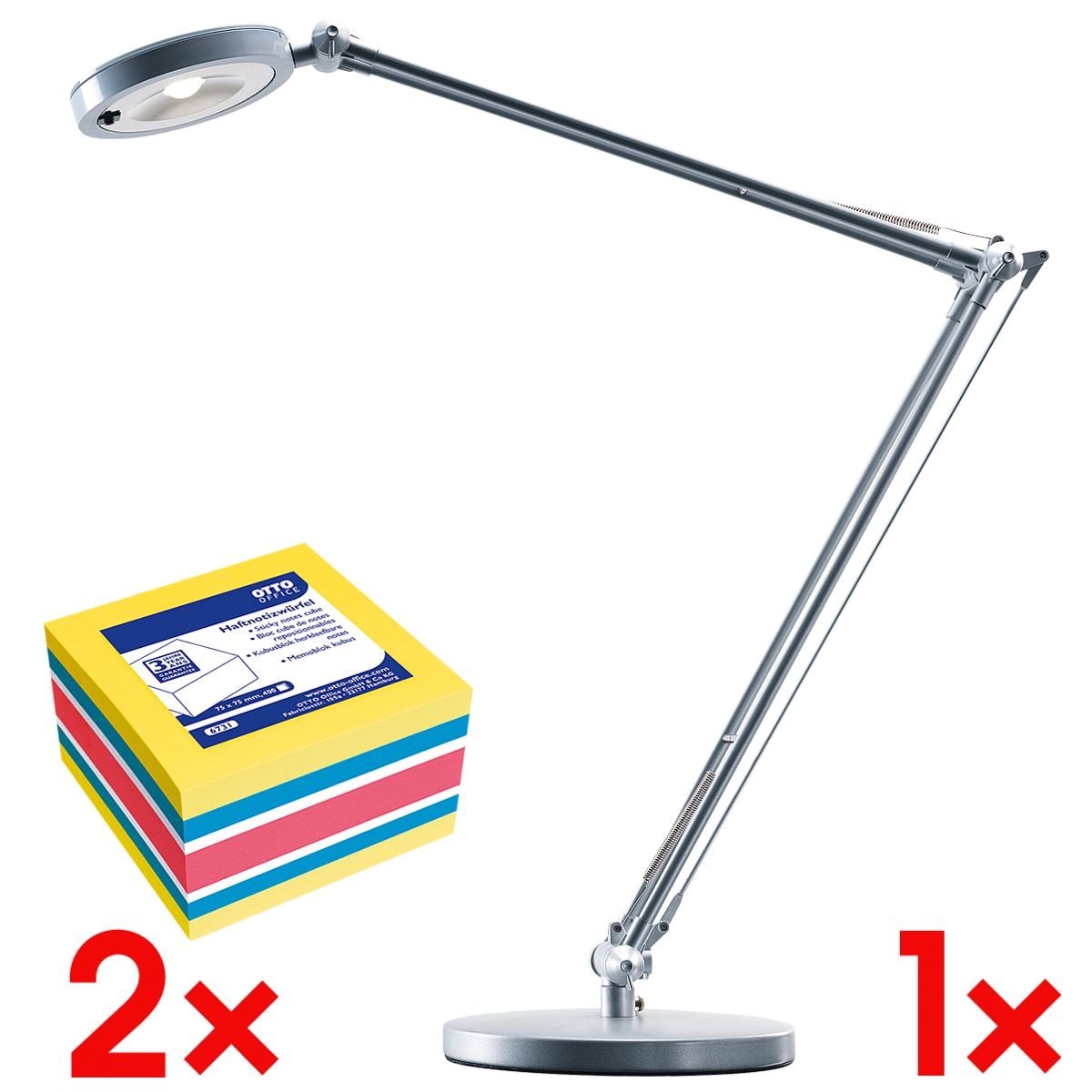Hansa LED lamp »4you« H5010608 incl. 2x kubus herkleefbare notes 4 kleuren 75x75 mm 400 blaadjes