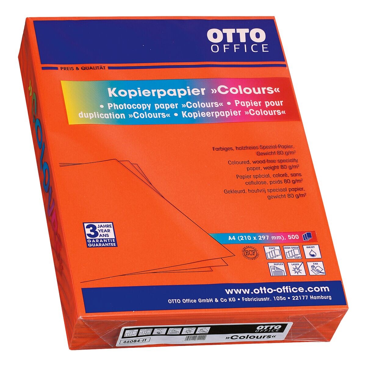 Clairefontaine Trophée tel, gekleurd papier, A4, 160 g, 250 vel, creme