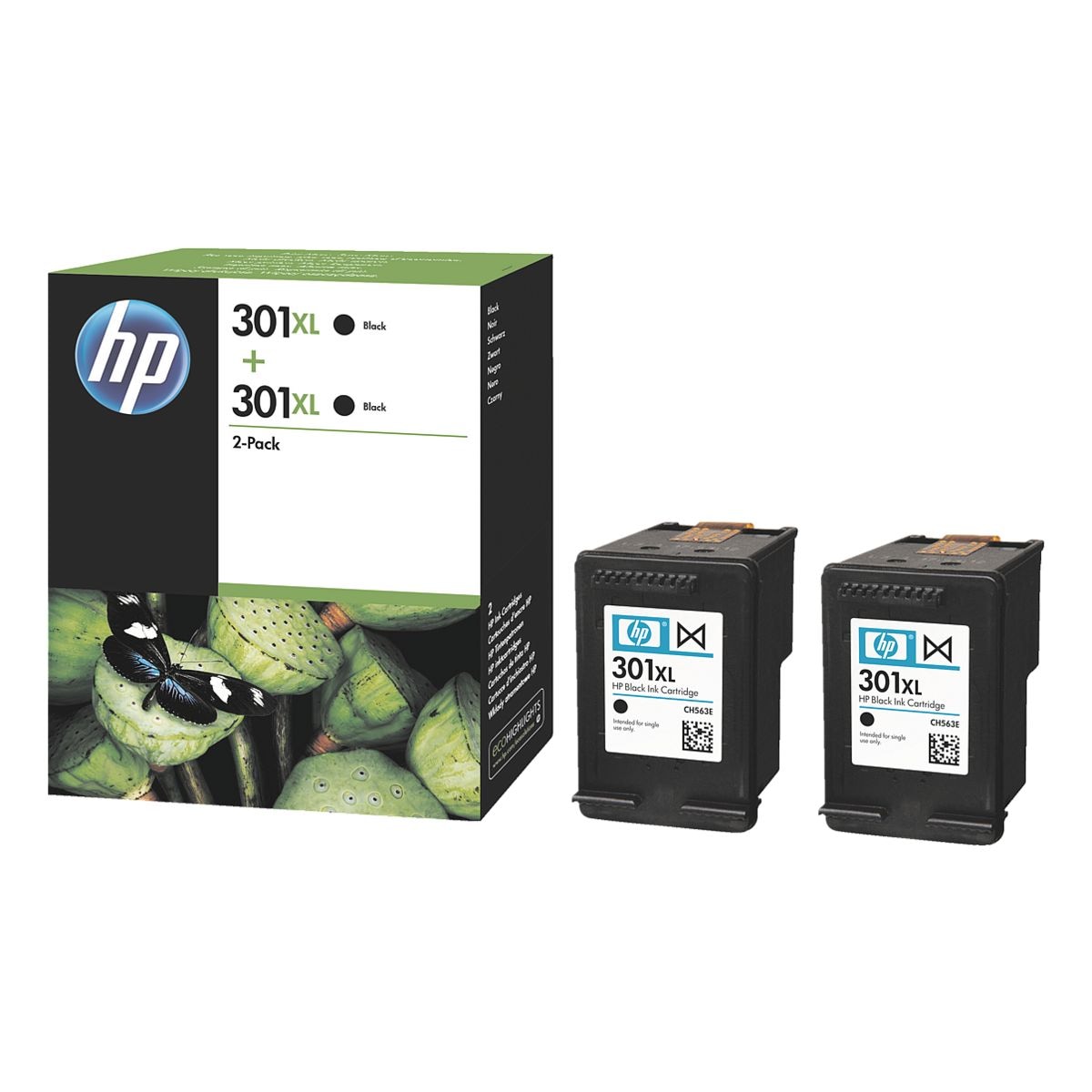 HP dubbelpak inktpatronen HP 301XL, zwart D8J45AE, voordelig bij OTTO