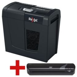 papiervernietiger Rexel Secure X6, Veiligheidsklasse 4, snippers (4 x 40 mm), tot 6 bladen incl. A4 lamineerapparaat »Inspire+«