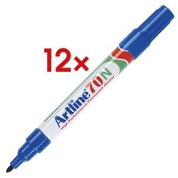 12x Artline Permanent-Marker 70N - ronde punt, Lijndikte 1,5 mm