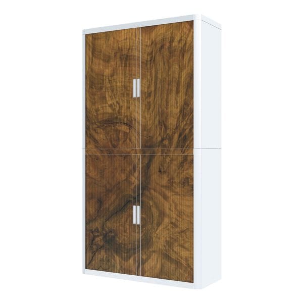 Kast met roldeuren motief houtdecor