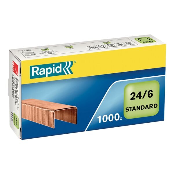 Nietjes »24/6« met koperlaagje 1000 stuks