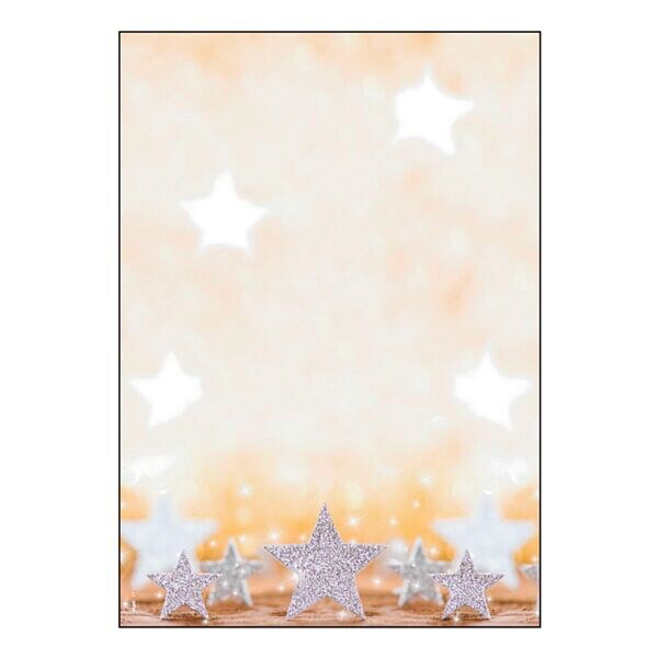 Kerstmotiefpapier »Glitter Stars« A4 DP029
