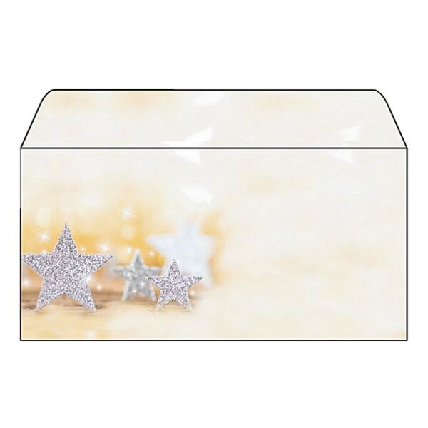 Kerstenveloppen »Glitter Stars« - 50 stuks