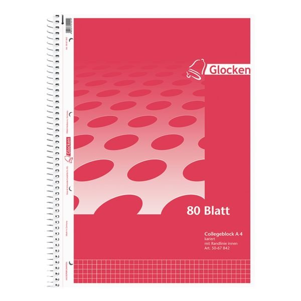 Collegeblok »A4 geruit«, houtvrij papier