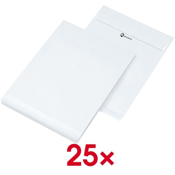25 zak-enveloppen B4 zonder venster