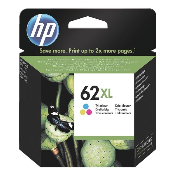 Inktpatroon »C2P07AE« HP 62XL CMY
