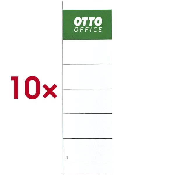 Pak met 10 ordner rugetiketten 54x190 mm om in te steken