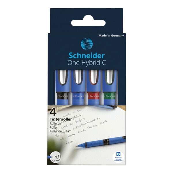 Etui met 4 rollerbalpennen »One Hybrid C 03«
