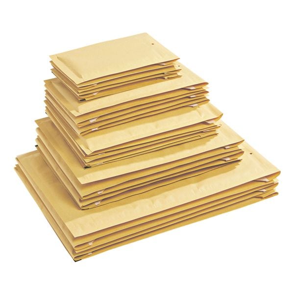 100 luchtkussen-enveloppen »airpoc« assortimentsbox met 5 verschillende formaten