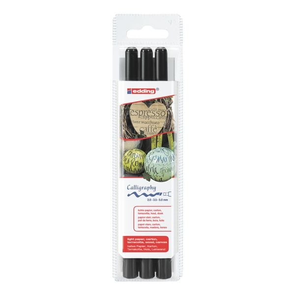 Set met 3 viltstiften »1255 calligraphy pen«