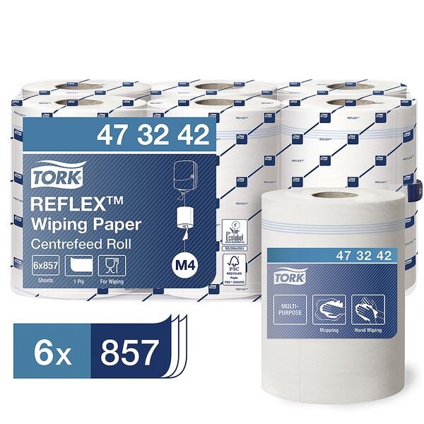 Multifunctionele papieren wisdoekjes »Reflex« (6x 857 doekjes) binnenafrolling