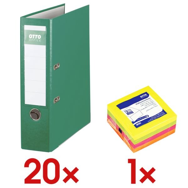 20x ordner »Exclusive I« incl. 1x kubusblok herkleefbare notes