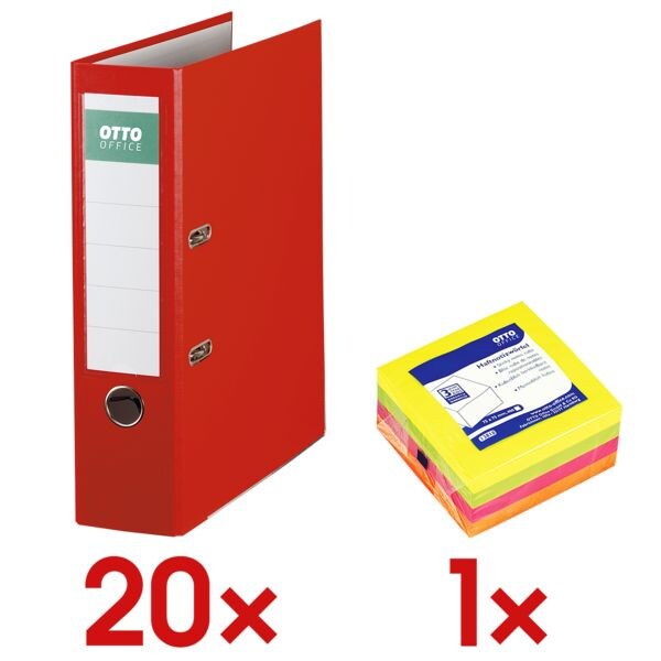 20x ordner »Exclusive I« incl. 1x kubusblok herkleefbare notes