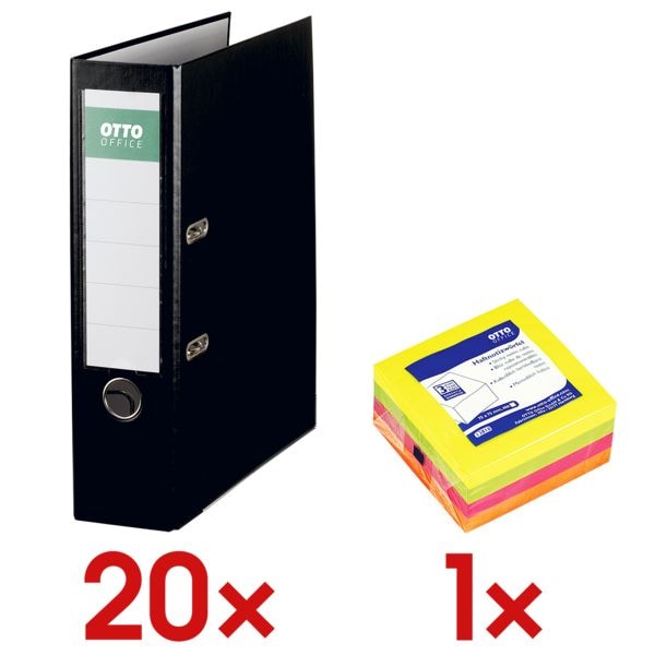 20x ordner »Exclusive I« incl. 1x kubusblok herkleefbare notes
