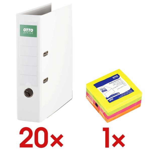 20x ordner »Exclusive I« incl. 1x kubusblok herkleefbare notes