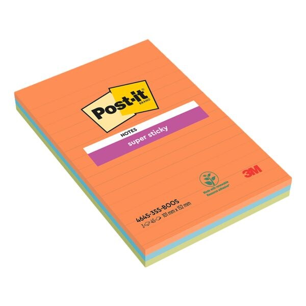 Blok herkleefbare notes »Boost Collection gelinieerd« 152 x 101 mm, 3 stuks