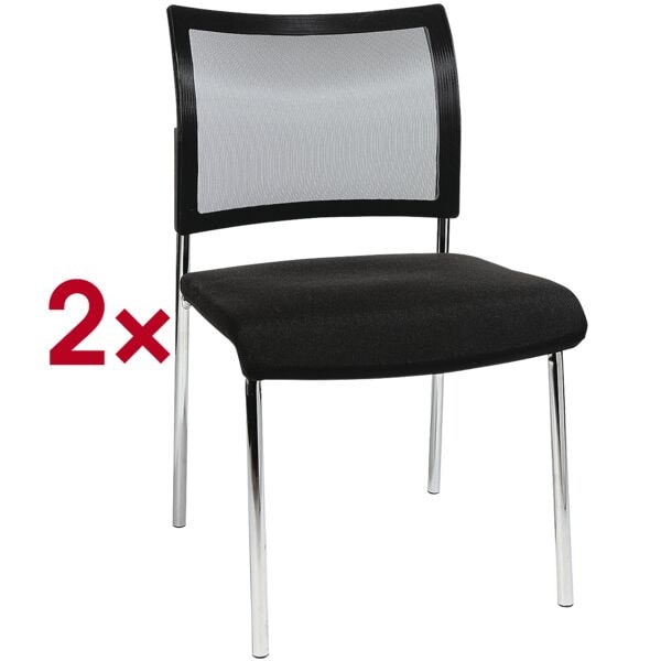 Set van 2 stapelstoelen »Visit 10« netstof rug zonder armleuningen