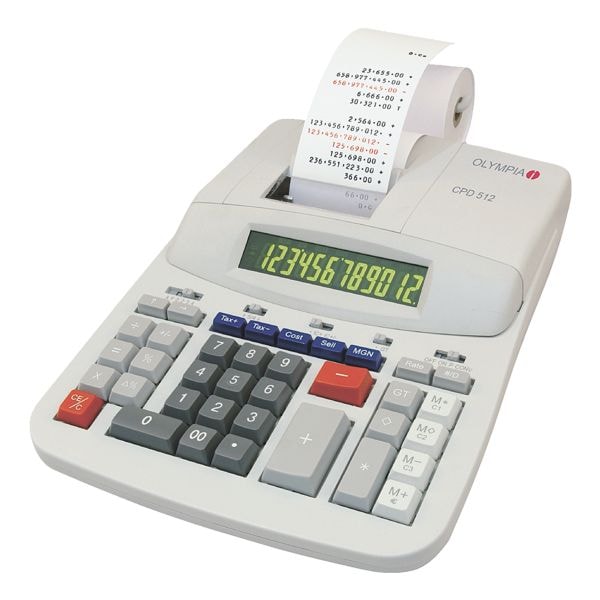 Bureaurekenmachine met printer »CPD 512«
