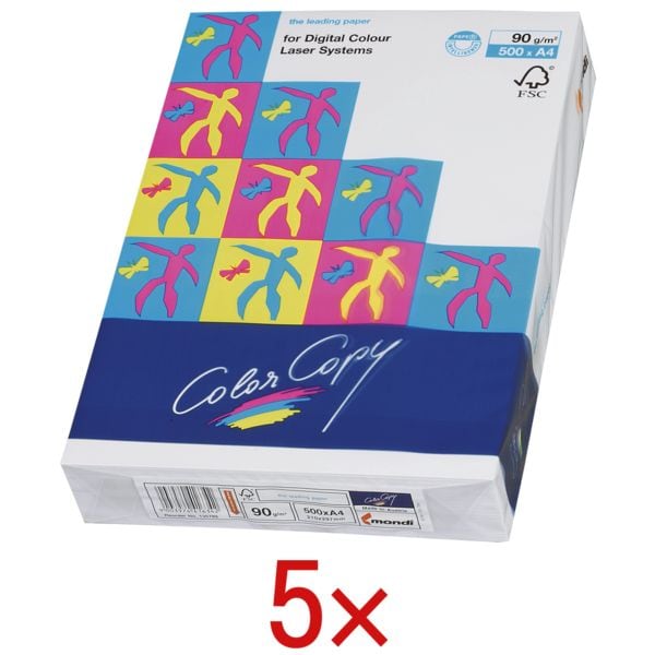 5 pakken kleurenlaserpapier »Color Copy«