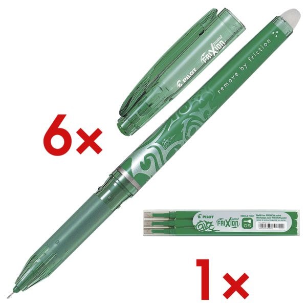 6x rollerbalpen »FriXion Point« incl. pak met 3 rollerbalpenvullingen »Frixion P