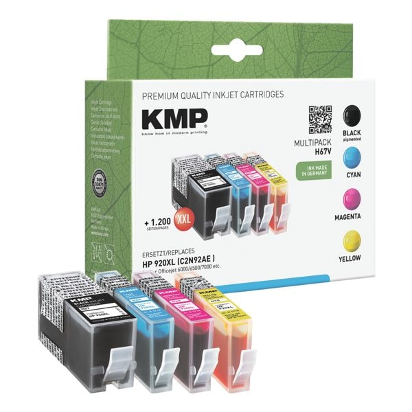 Inktcartridgeset vervangt HP »C2N92AE« 920XL zwart, cyaan, magenta, geel