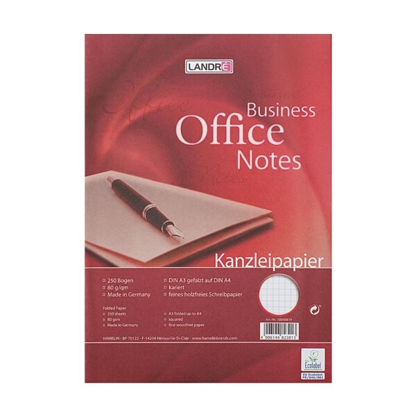 Notaris-/schrijfpapier »Office« geruit zonder kantlijn 100050619