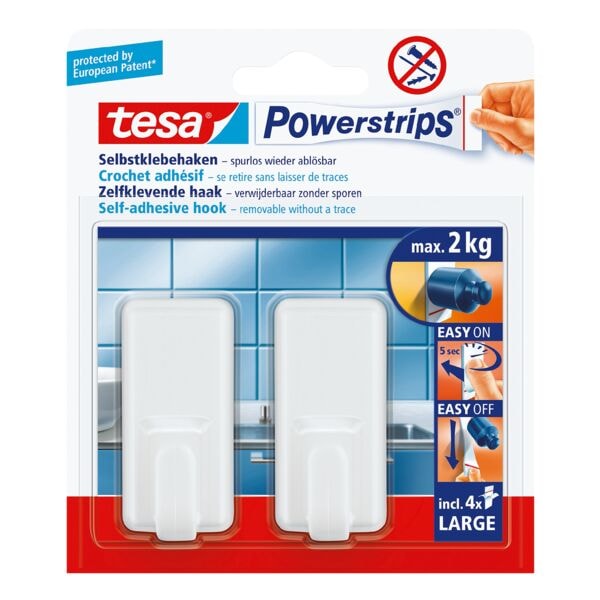Powerstrips »Haken large« hoekig 58010