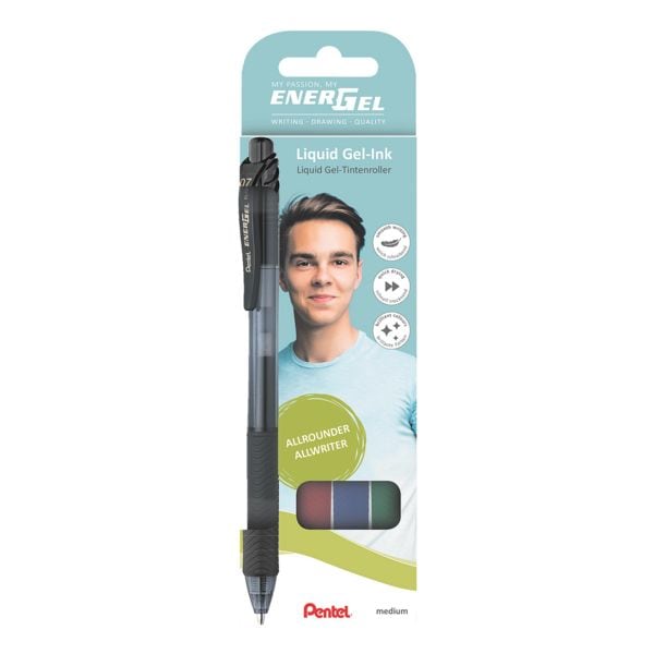 Pak van 4 gelbalpennen »Energel BL 107«