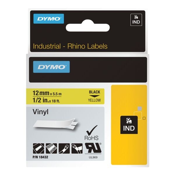 Topprestatie labeltape 12 mm x 5,5 m