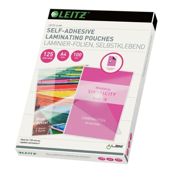 Lamineerfolies A4 100 stuks 125 mic »zelfklevend«