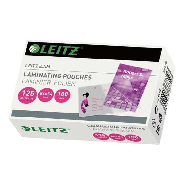 Lamineerfolies iLAM speciaal formaat (86x54 mm) 100 stuks 125 mic