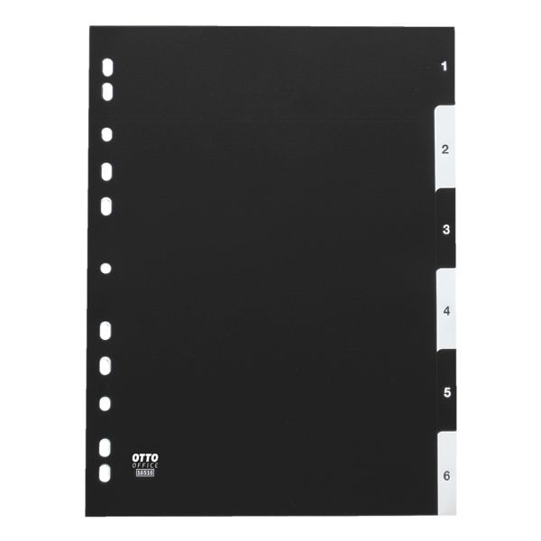 Kunststof tabbladen 1-6 A4