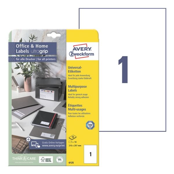 Pak van 10 universele plaketiketten »6125«