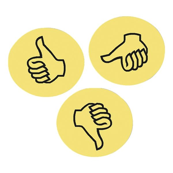 Presentatiekaarten »symbool duimen UMZWS«