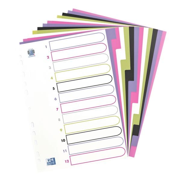 Kunststoftabbladen »MyColour« 12-delig 400005446 blanco A4