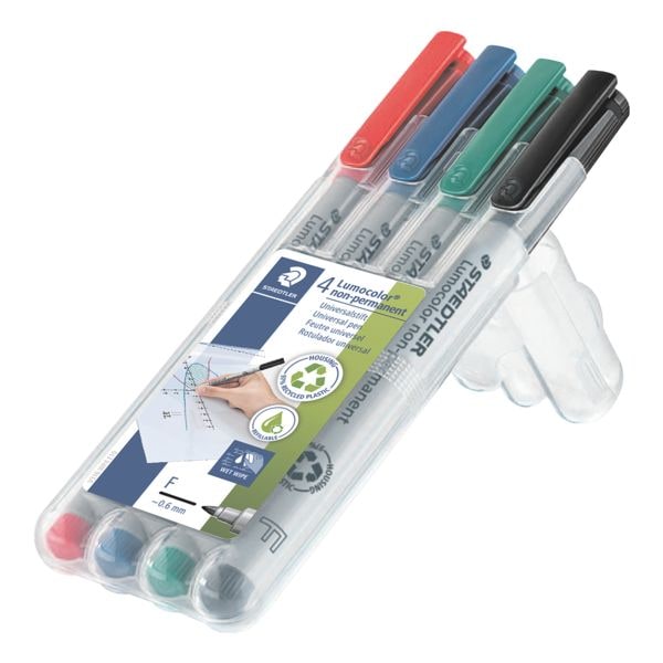 Set van 4 universele stiften »Lumocolor non-permanent«