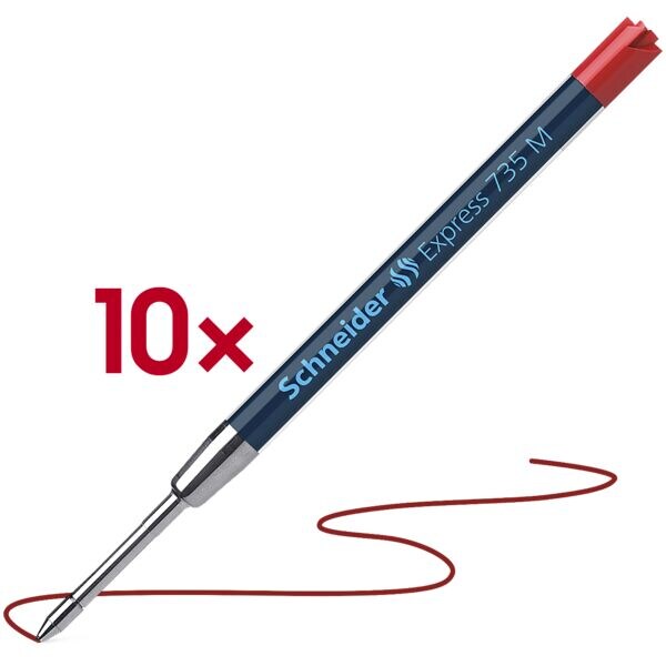 Pak van 10 balpenvullingen »Express 735« 0,5 mm M