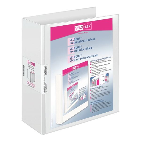 Presentatieringmap »Velodur&reg; 41421« 4 ringen, A4, rugbreedte 85 mm