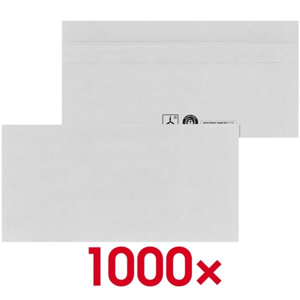 Enveloppen DL zonder venster, zelfklevend - 1000 stuks