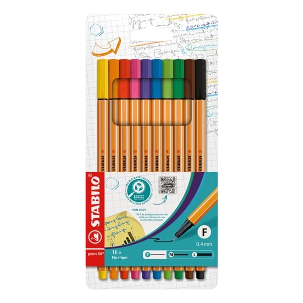 Pak van 10 fineliners »point 88 - Kreativ«
