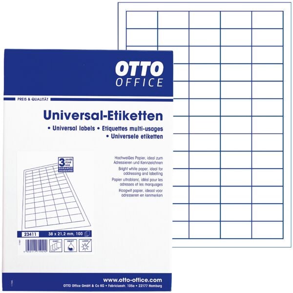Pak van 6500 universele etiketten