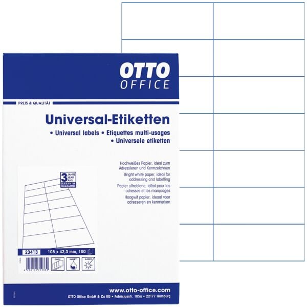 Pak van 1400 universele etiketten
