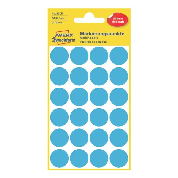 Avery Zweckform markeerpunten - 18 mm Ø - zelfklevend