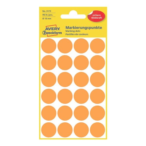 Avery Zweckform markeerpunten - 18 mm Ø - zelfklevend