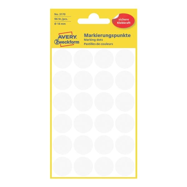 Avery Zweckform markeerpunten - 18 mm Ø - zelfklevend