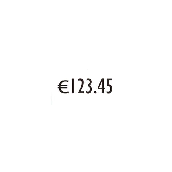 Pak met 1200 etiketten voor prijstang (wit - permanent)