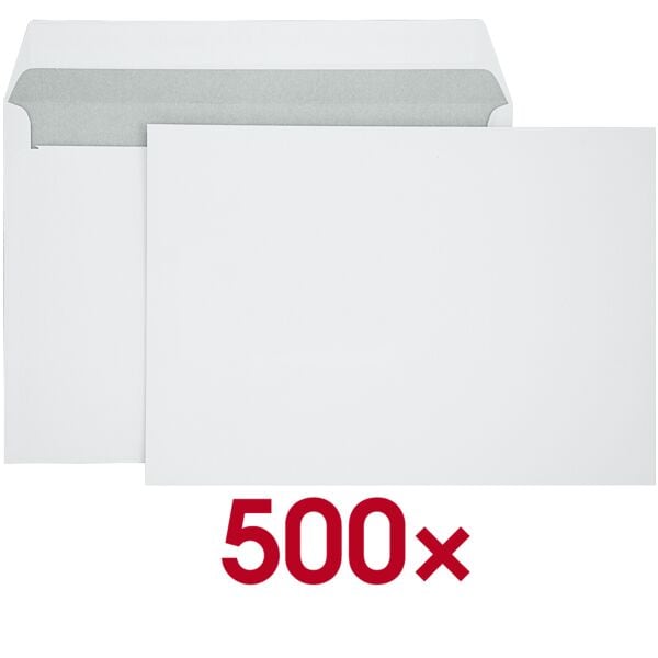 500 zak-enveloppen C5 zonder venster, zelfklevend