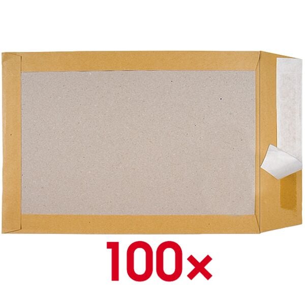 Zak-enveloppen met kartonnen rugzijde- 100 stuks